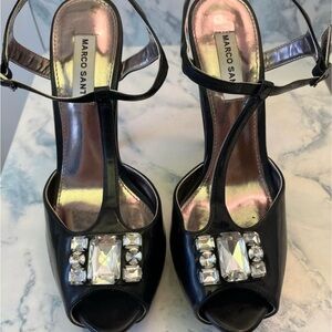 Black patent leather heels | size 10 | Marco Santi | vintage
